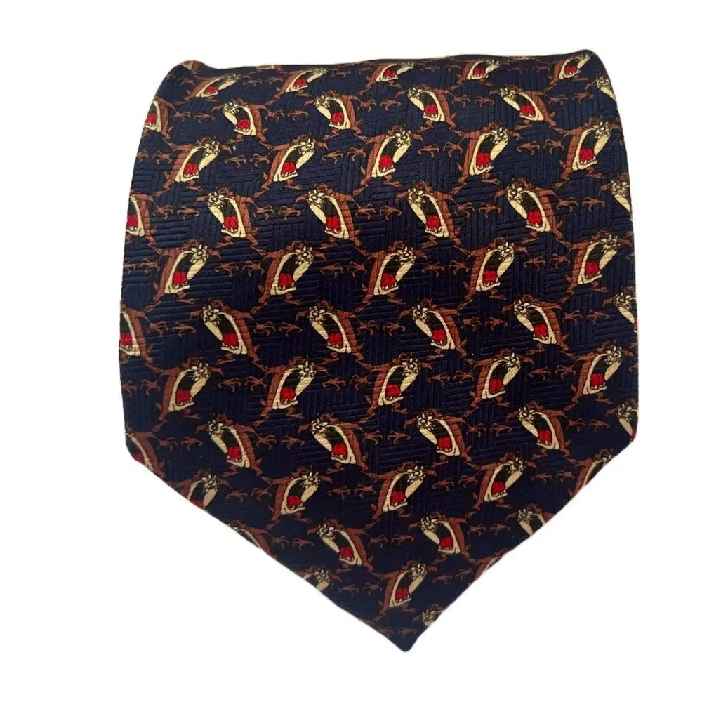 Looney Tunes Taz‎ Cartoon Men’s Tie Blue Novelty Business Casual Retro Necktie